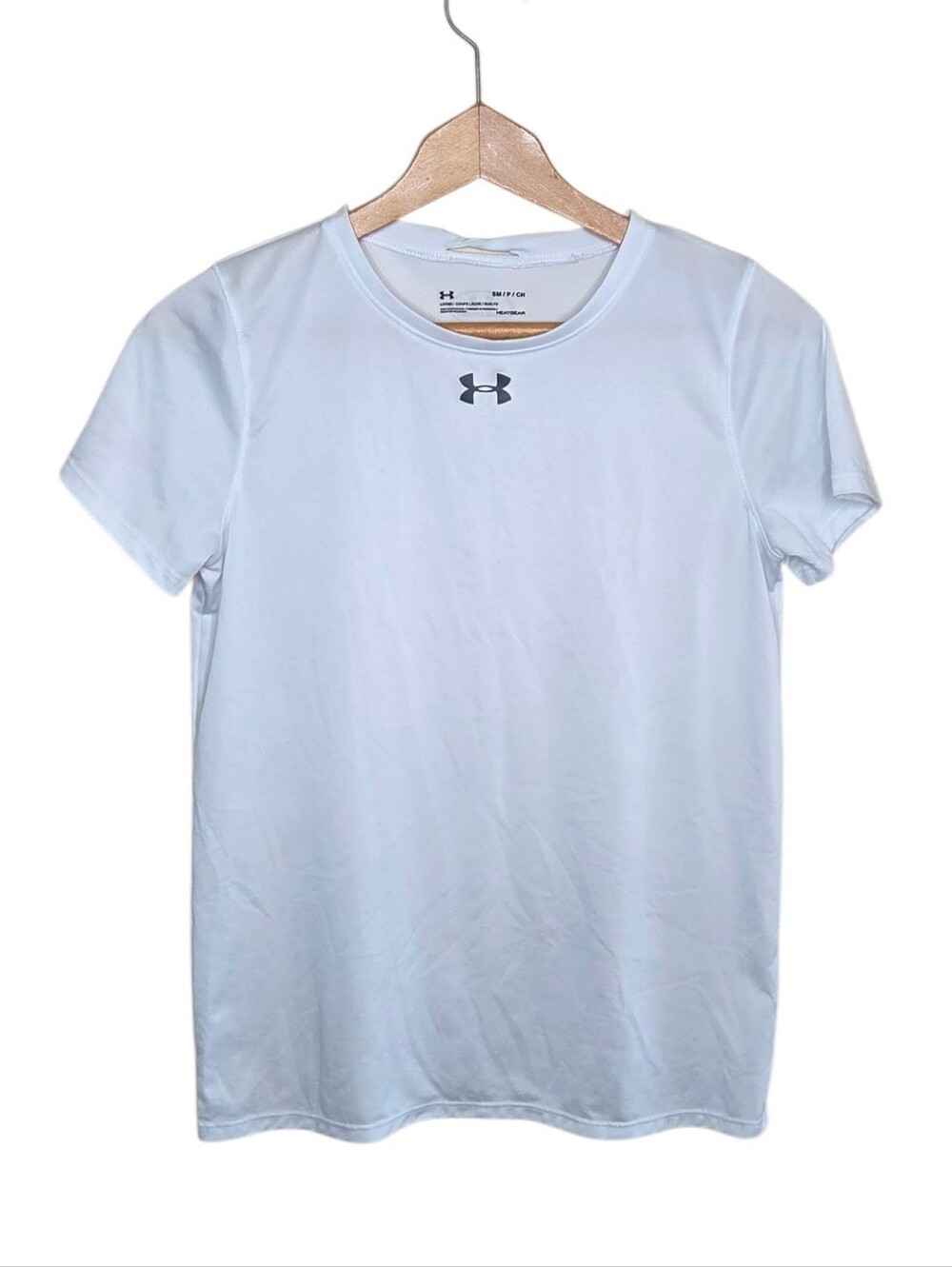 Under Armour White Short Sleeve Athletic Tee Size Small